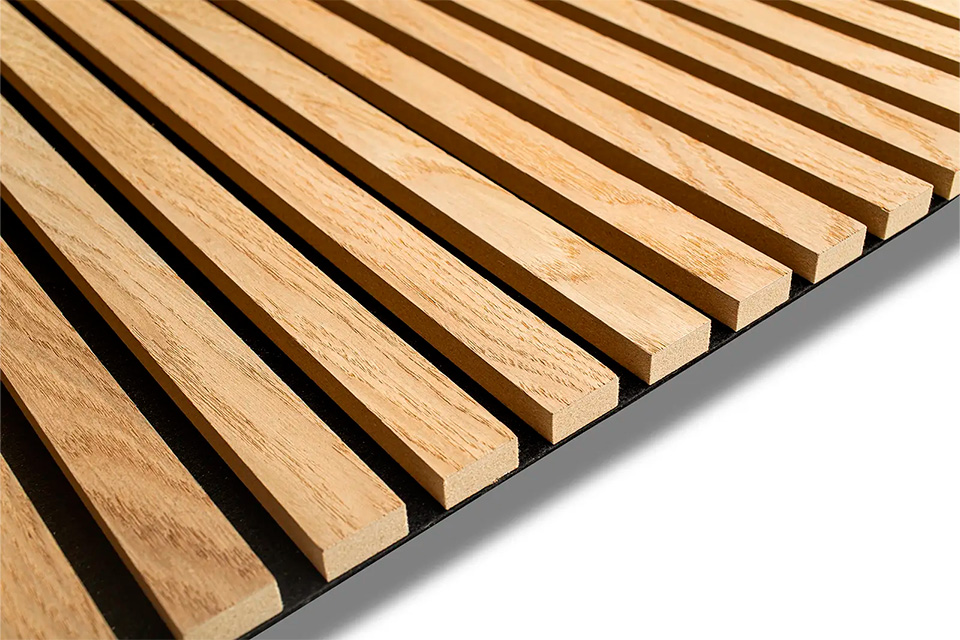 Linea Oak light black felt træpaneler
